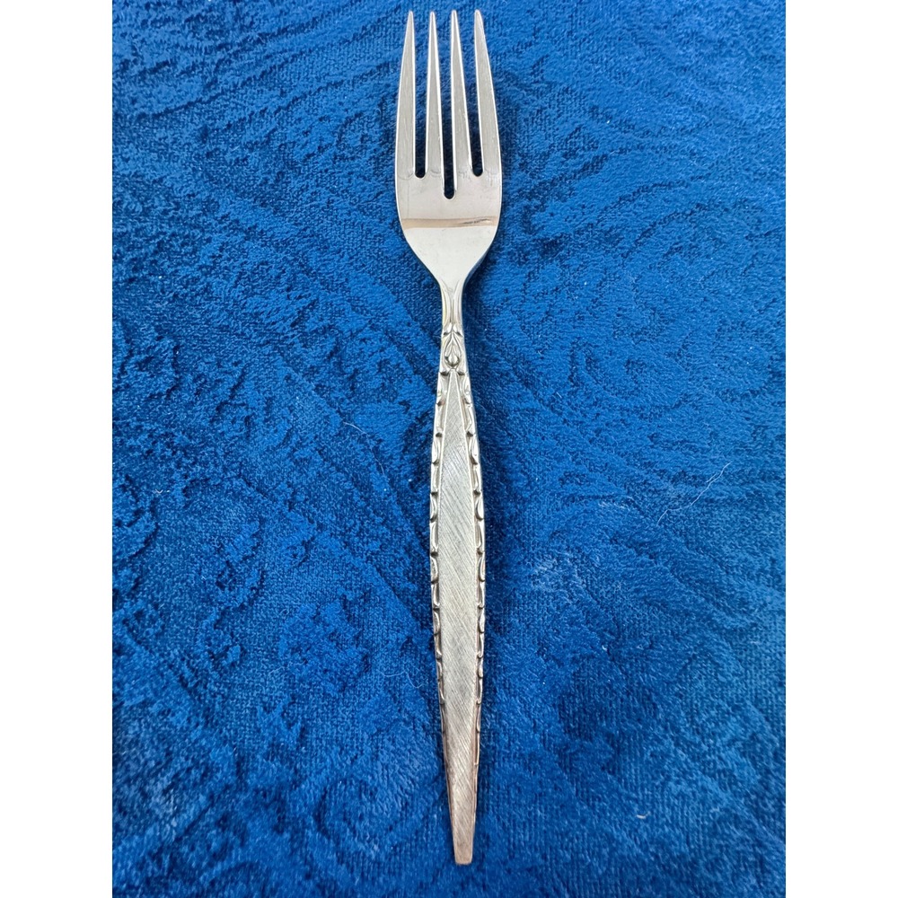 Oneida Community Stainless Frostfire Salad Fork Mid Century Modern 6.75 in